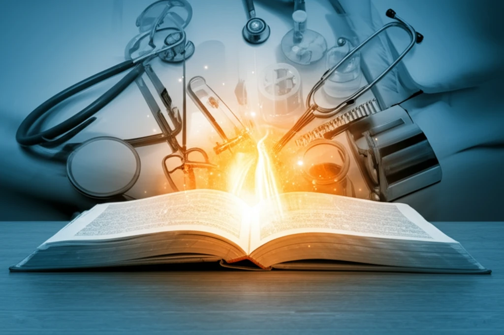 Medical CV Guidance: Open textbook emitting golden light
