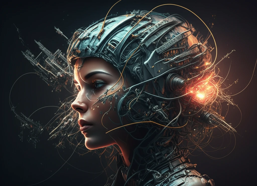 Tangled code transforming into clean code.