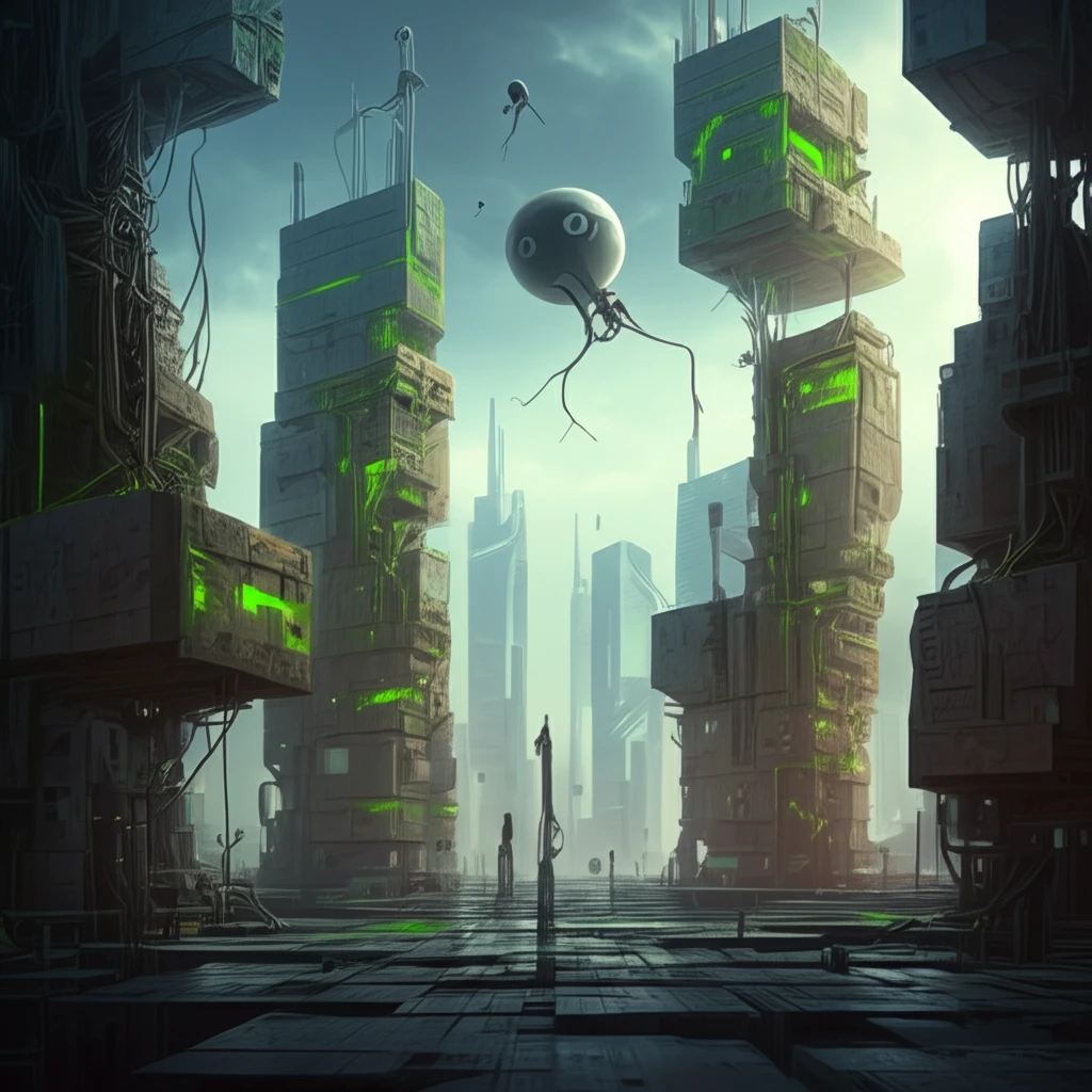 Futuristic cityscape with sustainable sisal fiber reinforced concrete buildings, symbolizing carbon sequestration and durable infrastructure.