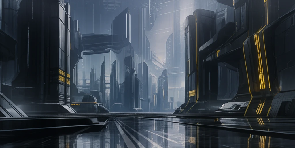 Futuristic cityscape featuring bamboo and steel composite buildings.