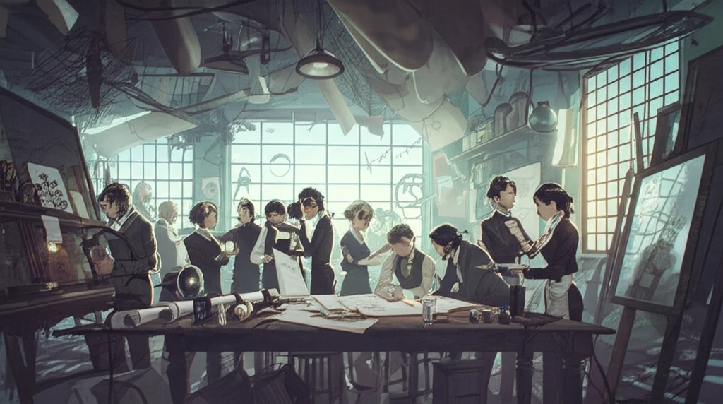 19th-century artisans collaborating and innovating through education.