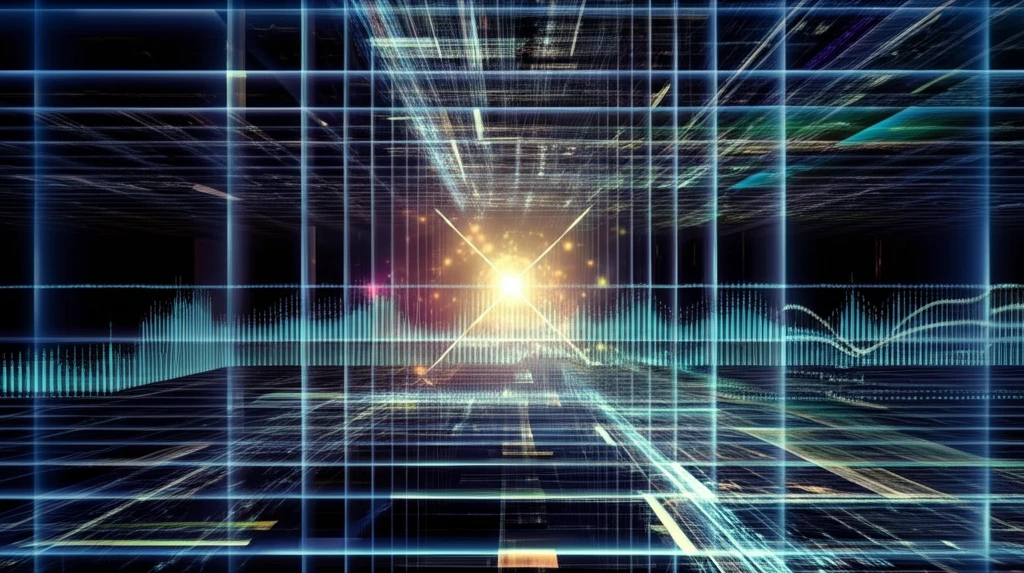 Data landscape with converging pathways, highlighting data augmentation for analysis.