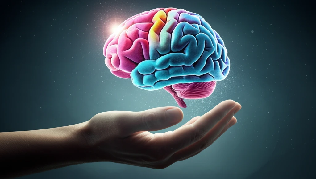 Caring hand holding a brain symbolizing Alzheimer's care