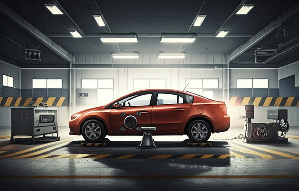 Outdated car suspension test versus modern car