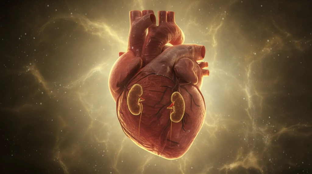 Heart with Adrenal Glands Illustration