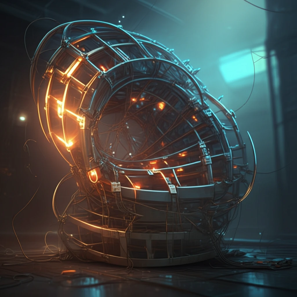 Glowing connections highlighting high ductility areas in a steel frame
