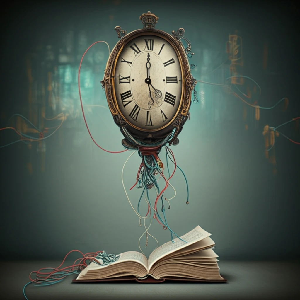 Melting clock symbolizes knowledge decay