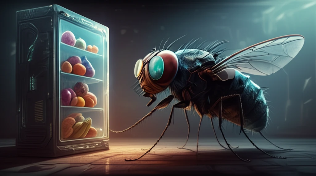 Fruit fly optimizing a futuristic refrigerator