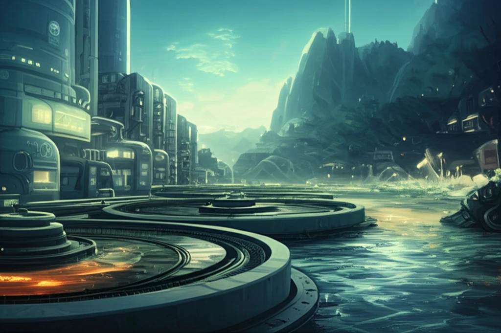 Futuristic wastewater treatment plant