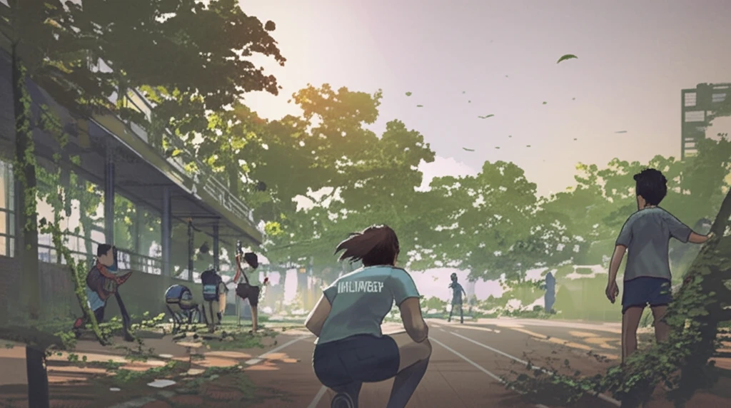 Volunteers transform a sports facility, symbolizing community empowerment.