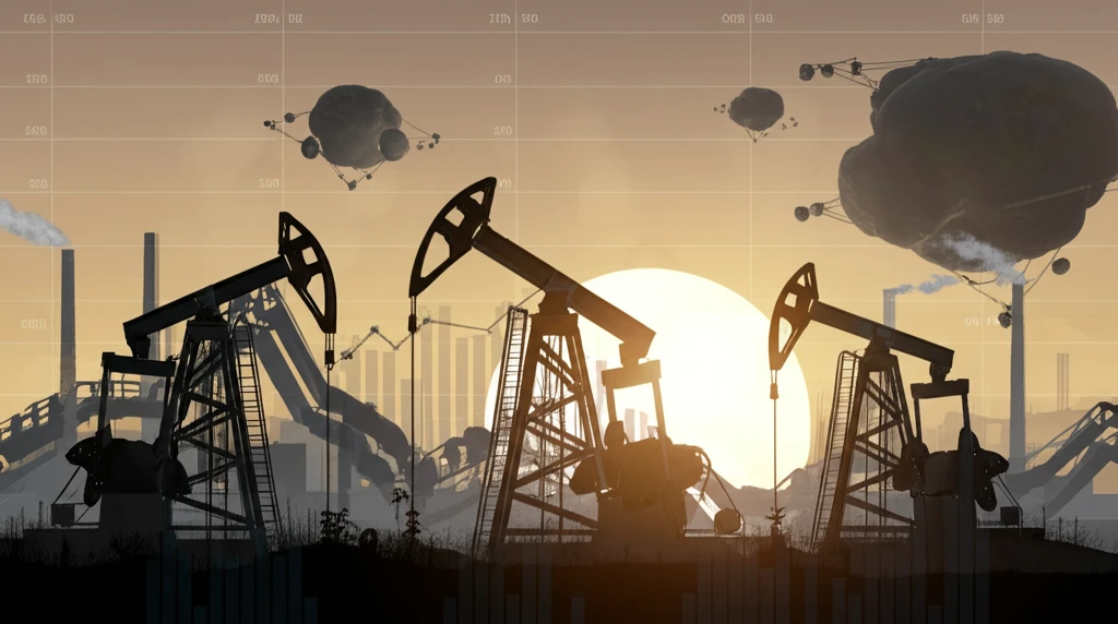 Stock market landscape reflecting economic forces.