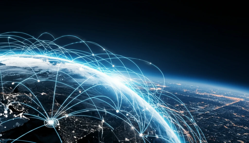 A surreal illustration of the global supply chain network.