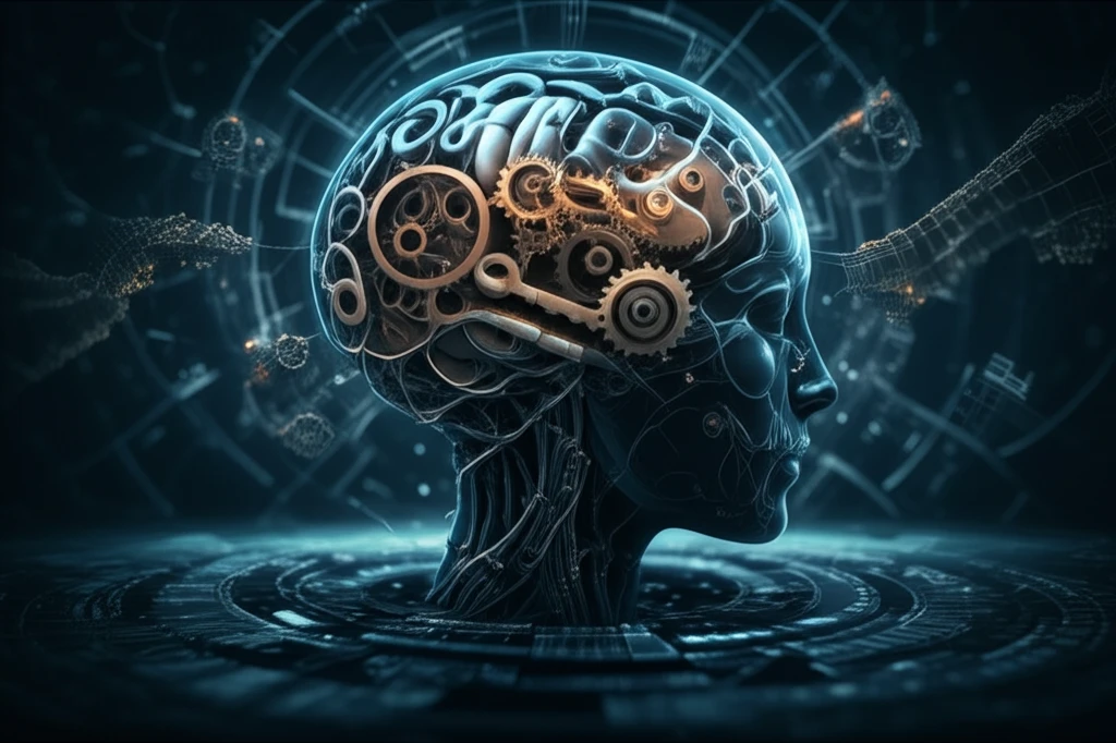 Surreal illustration of a mind with interconnected gears representing causal relationships.