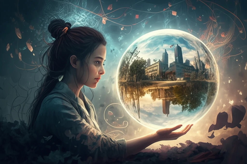 Data streams merging into a crystal ball.