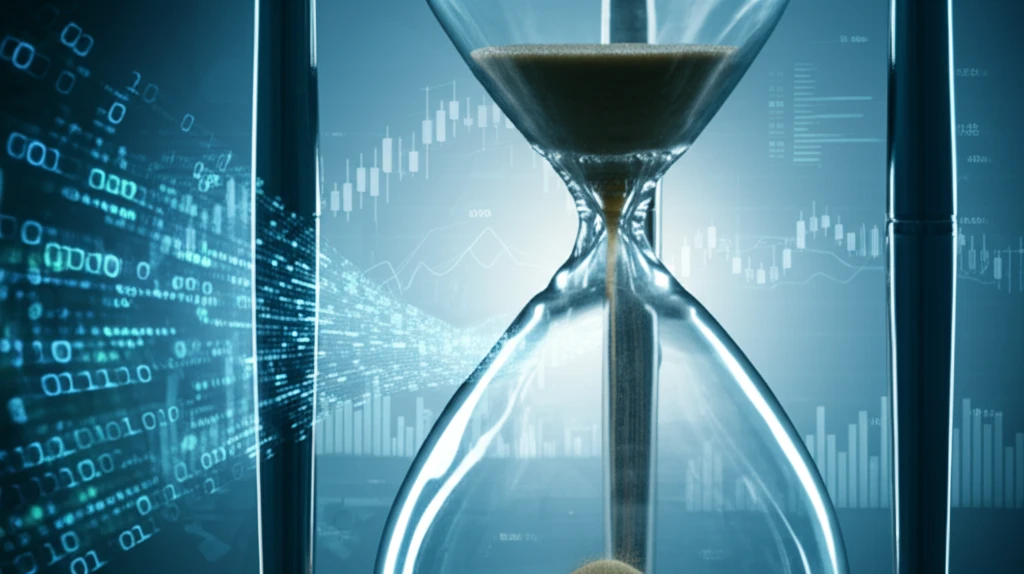 Data stream flowing through an hourglass