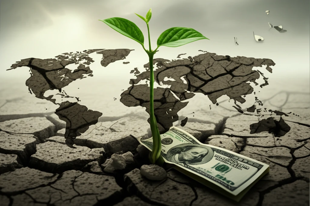 Fragile Earth: A visual representation of the tension between economic growth and environmental sustainability.