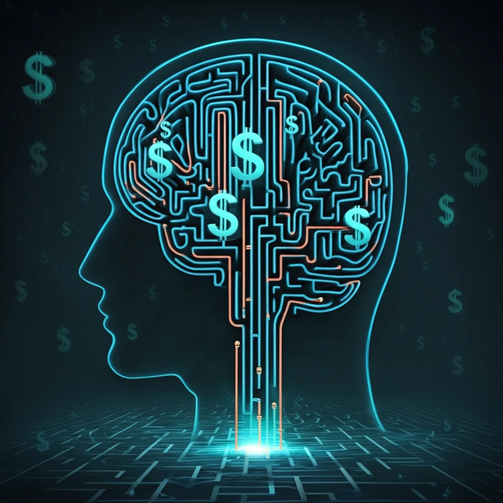 Brain-shaped maze symbolizing bank profitability.