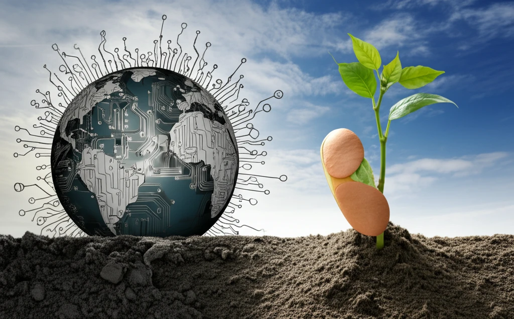 Surreal illustration comparing GEM's global, data-driven approach with PSED's focus on the firm creation process.