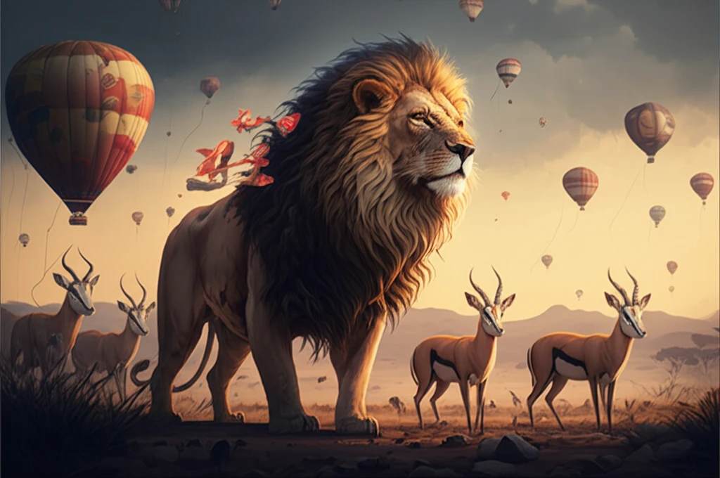 Lion strategically managing gazelles for tax revenue in South Africa.