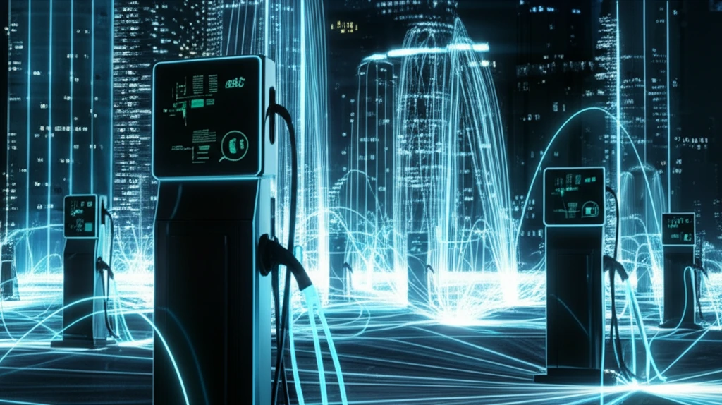 Illustration of algorithmic connections between EV charging stations.