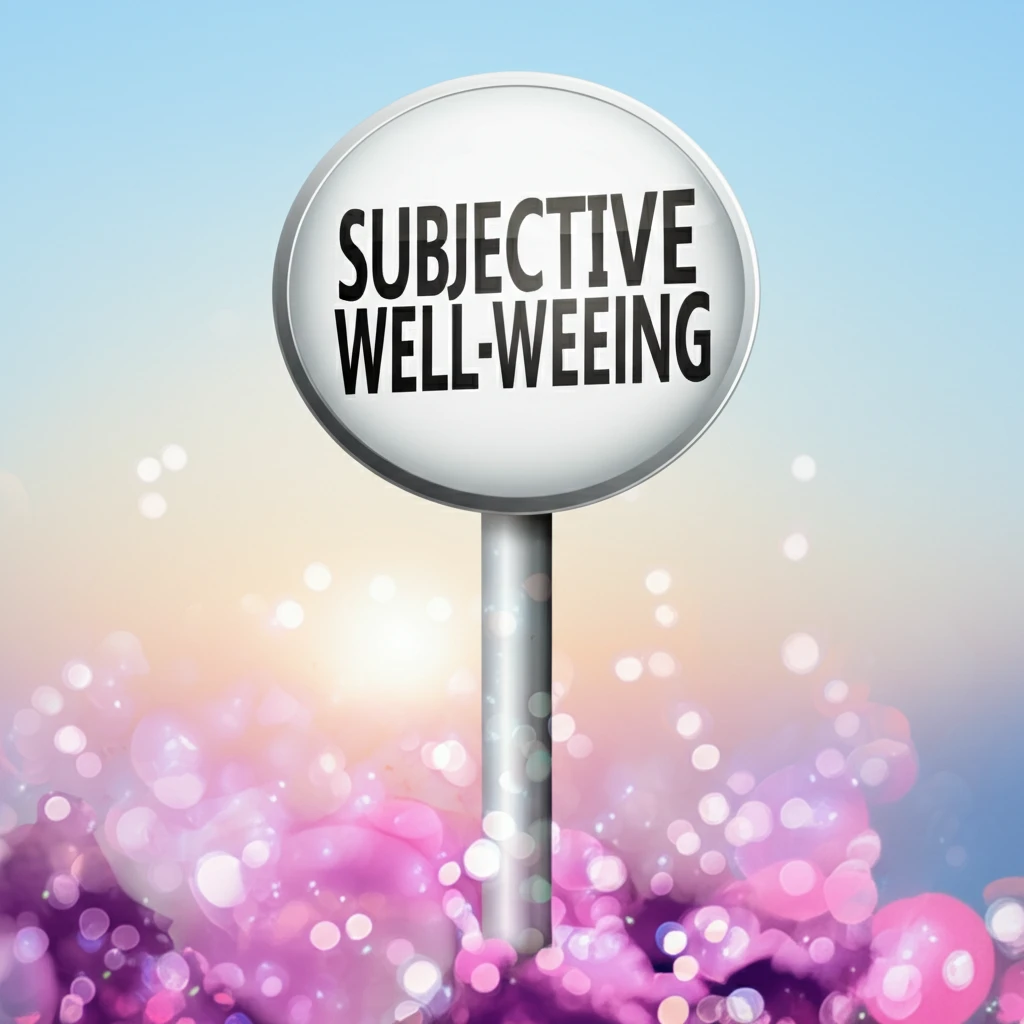 Surreal illustration of well-being indicators shaping policy.