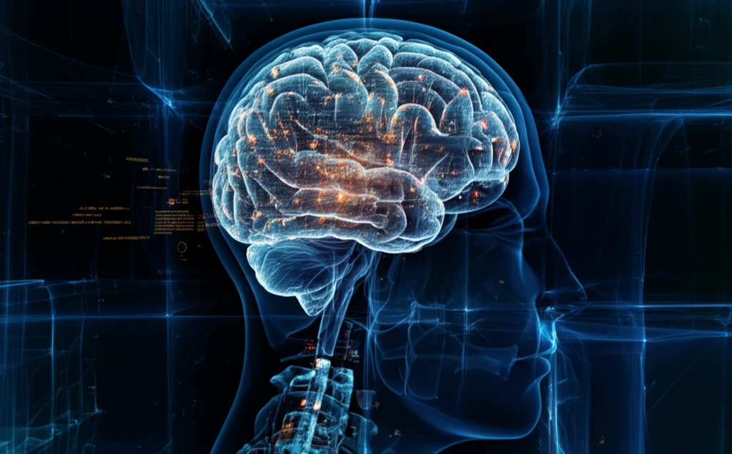 Surreal brain intertwined with machine learning code representing hyperparameter tuning.