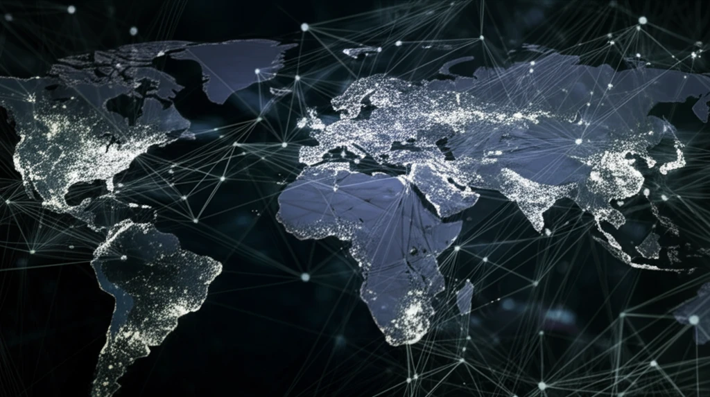 Neural networks over a map symbolize the integration of machine learning and small area estimation.