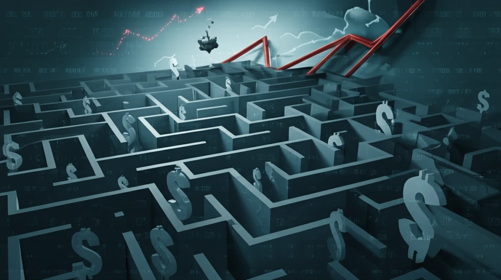 Stock market maze illustrating statistical arbitrage
