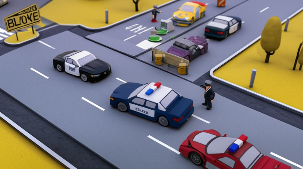 Game theory applied to traffic safety concept illustration