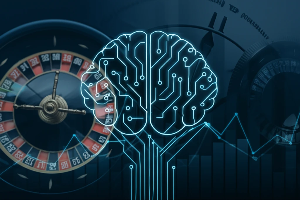 Brain shaped like a financial market illustrating decision-making processes.