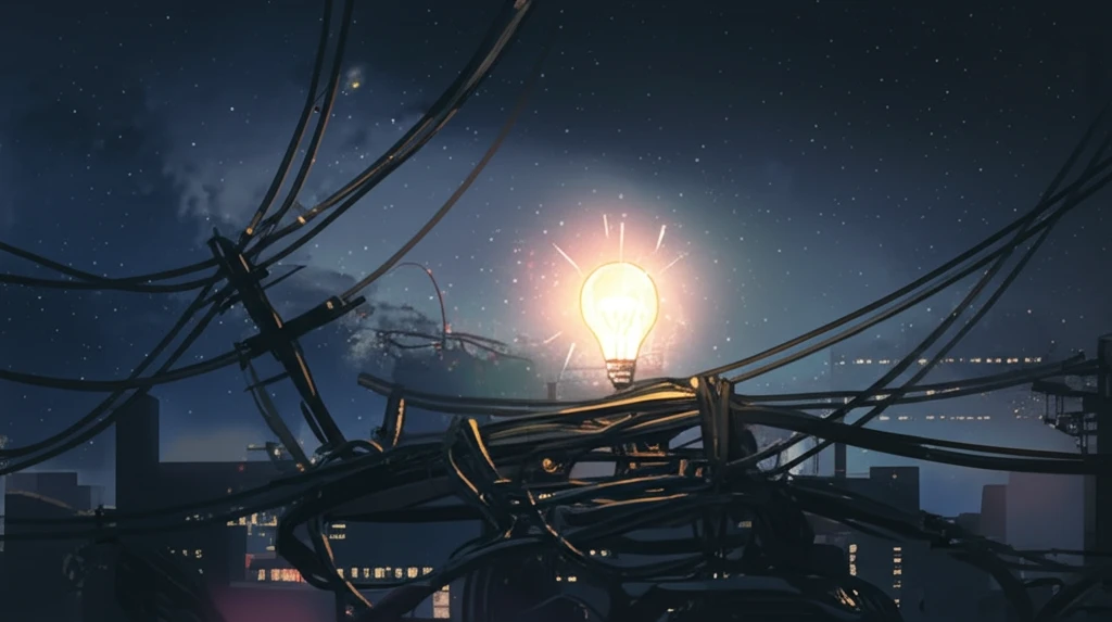 A stylized representation of Europe's interconnected and complex electrical grid.