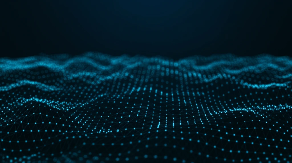 Interconnected glowing nodes representing a social network.