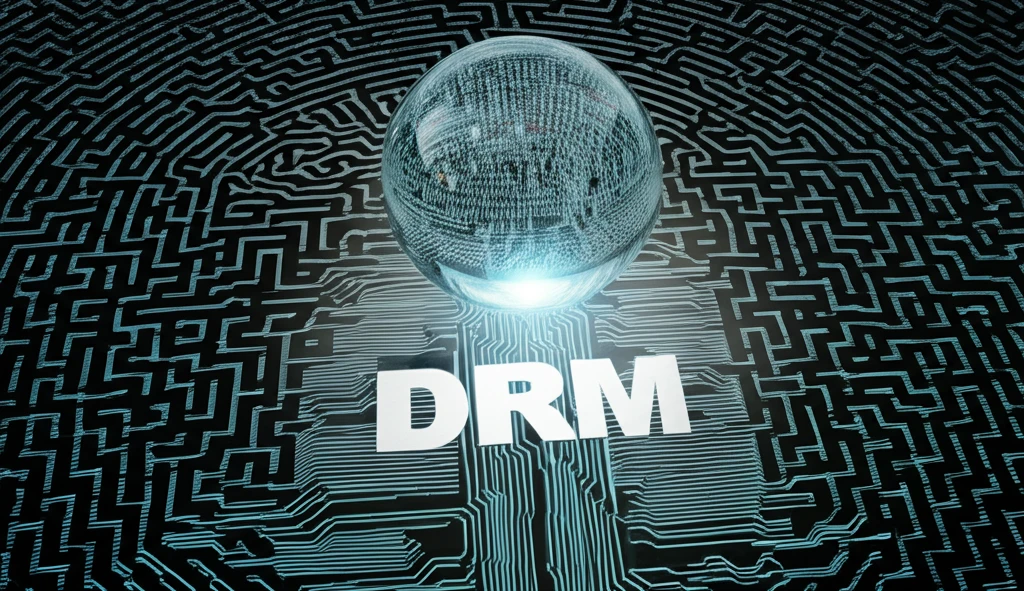A surreal illustration representing AI decision making with DRM.