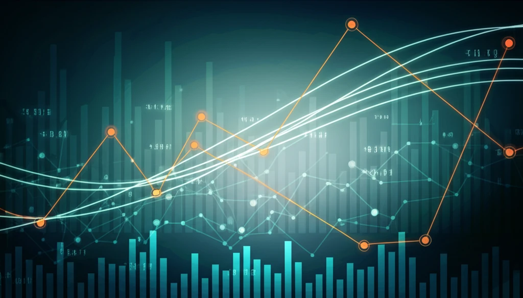 Financial graph with interconnected data clusters.