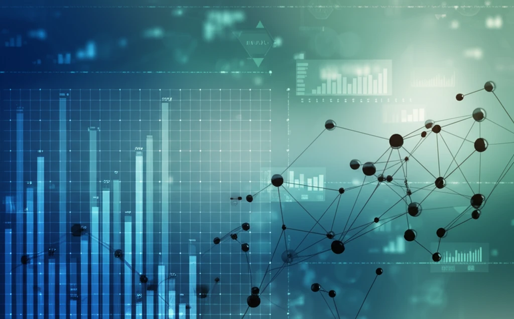 Interconnected nodes symbolizing cluster data in an economic graph