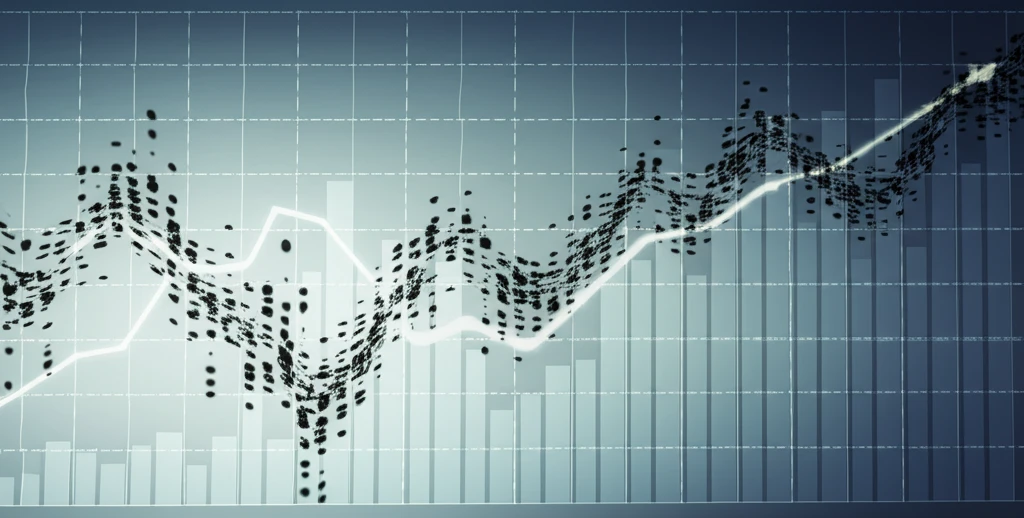 Data cleaning process, showing financial charts.