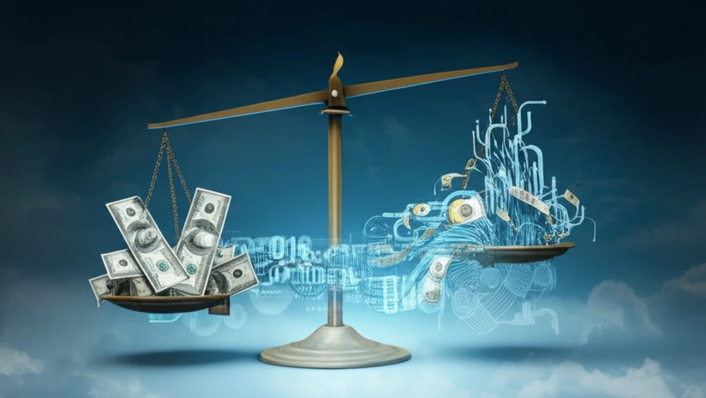 Unbalanced scales of justice, representing bias in economic analysis.