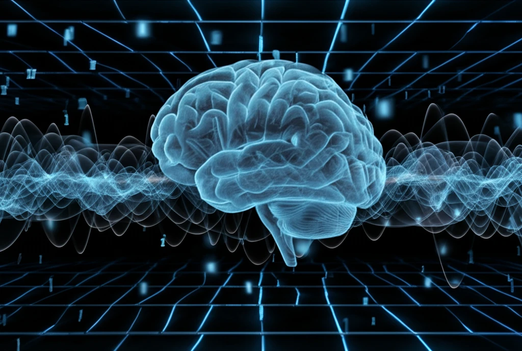 Ethical AI in Health Economics: A transparent model overlaid on a human brain, symbolizing ethical decision-making.