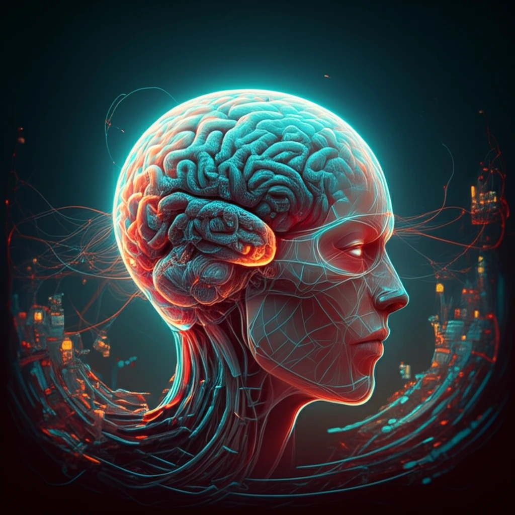 AI Brain Navigating a Complex Game Theory Maze