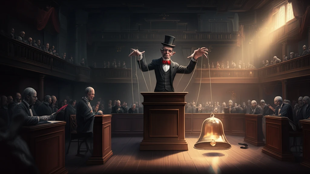 Surreal illustration of a fair Dutch auction amidst manipulated bidding.