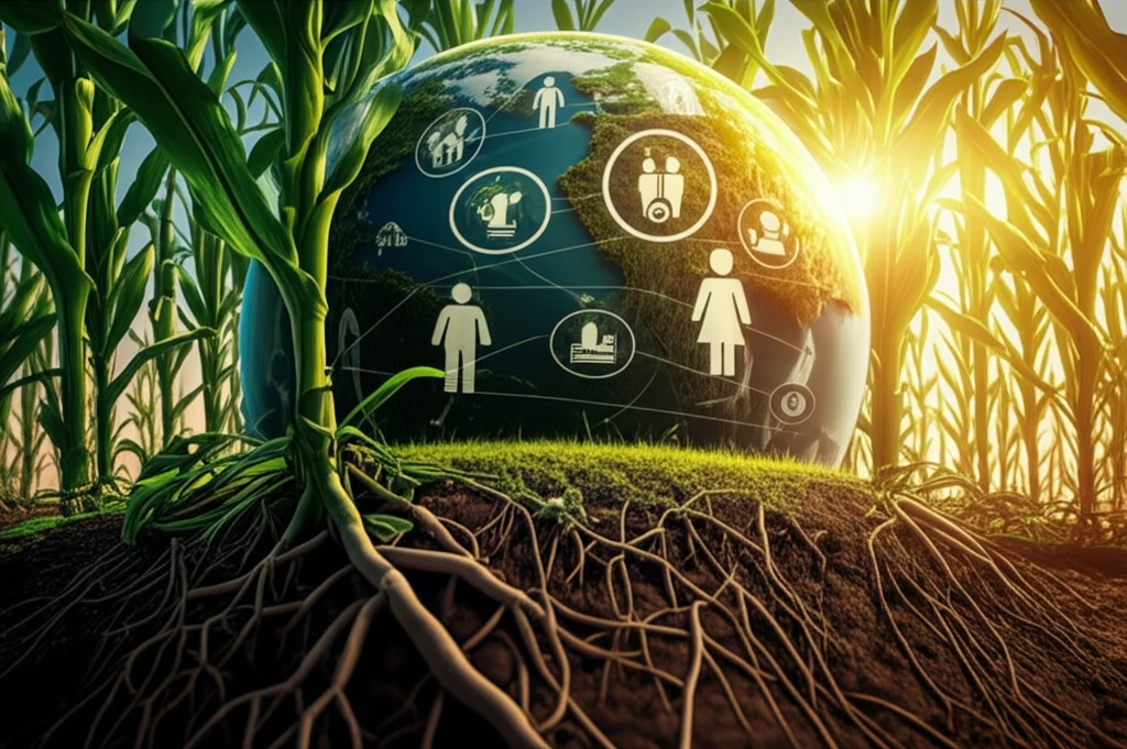 A thriving cornfield symbolizes sustainable farming.