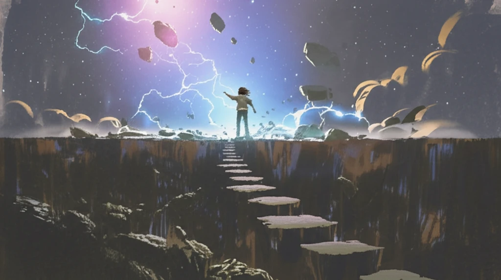 Person reaching for future self
