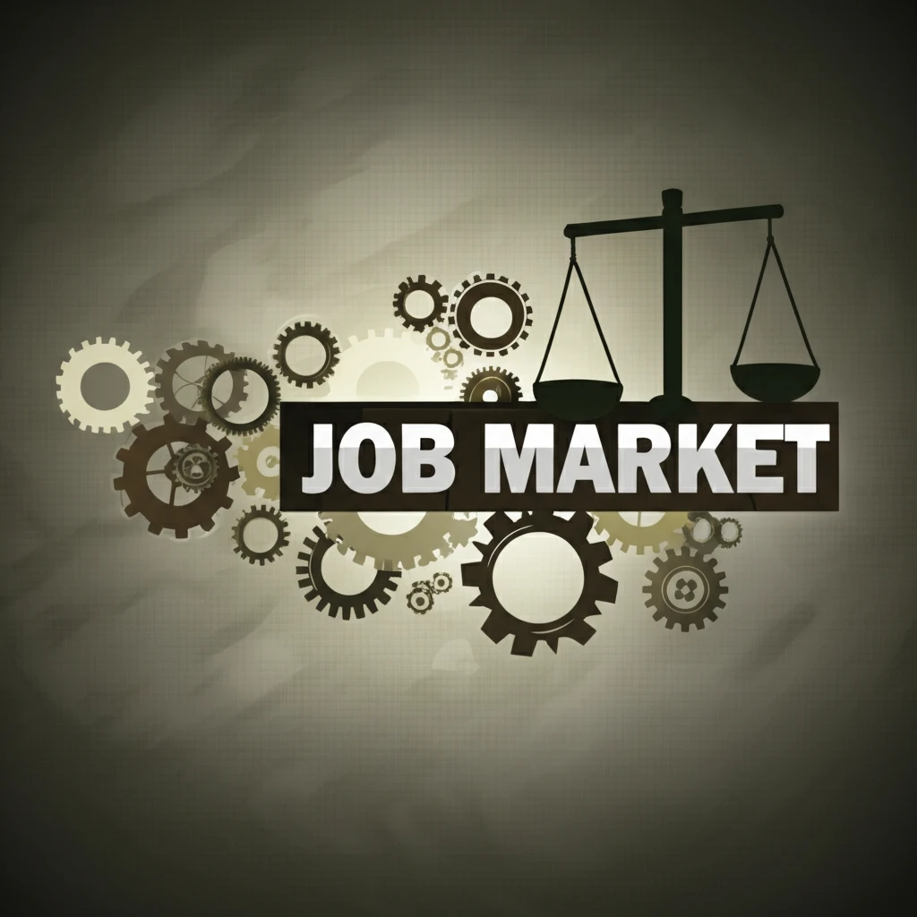 Complex gears and scales symbolizing the challenges of fair compensation in the job market.