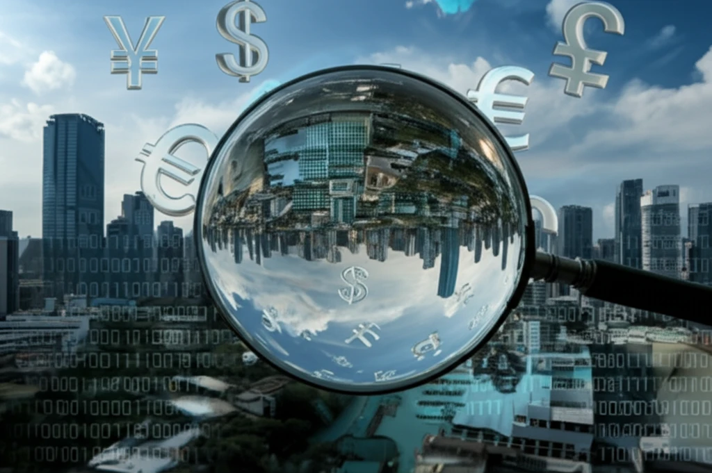 Crystal ball reflecting economic symbols, symbolizing forward-looking inflation forecasting