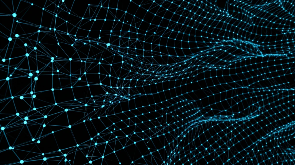 Interconnected nodes forming a data network with highlighted nodes representing independent users.