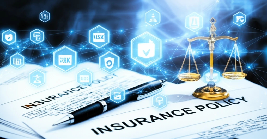 AI balancing risk and coverage in insurance.