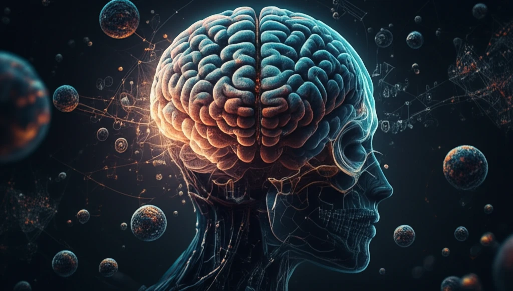 Surreal illustration of a chess game on a brain, representing strategic thinking.