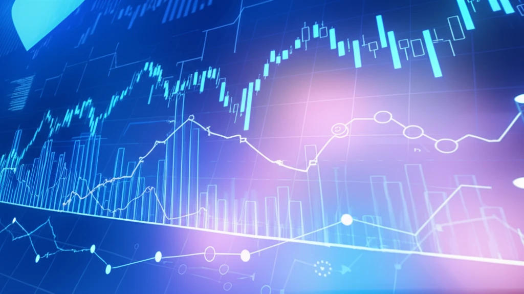 Dating app interface with economic graphs
