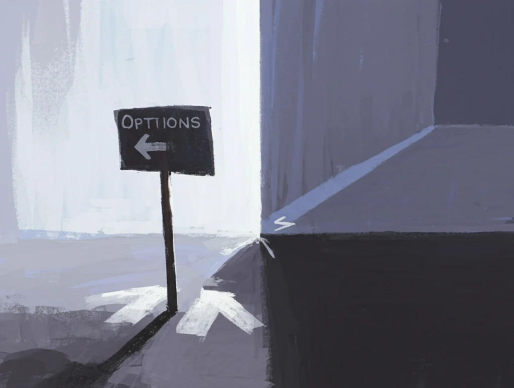 Crossroads of choices, seen and unseen.