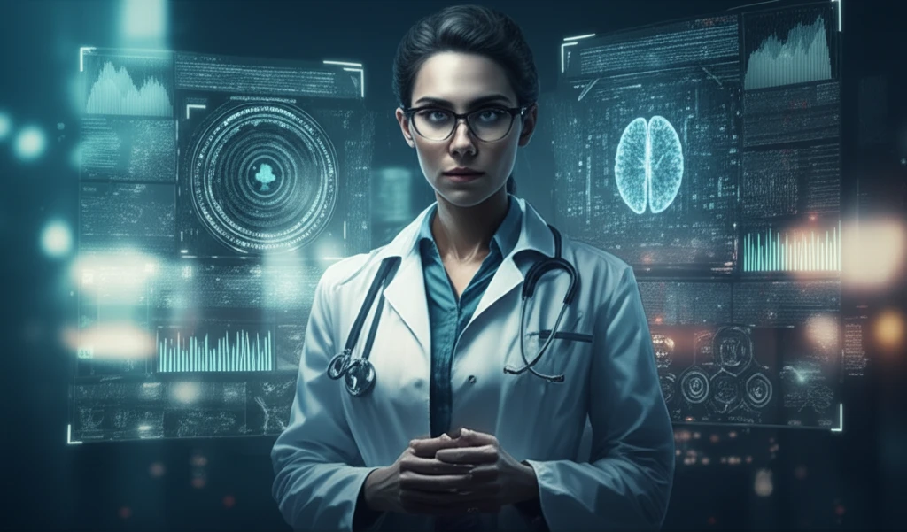 Doctor using AI for medical diagnosis